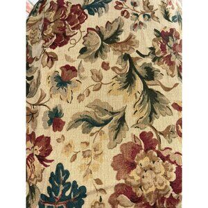 VTG Ralph Lauren FULL Highgate Woods Bedskirt Dust Ruffle Cotton Tan Floral EUC